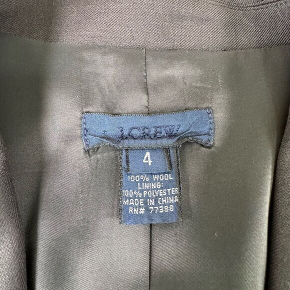 J. Crew Women’s 4 Super 120’s Gray Wool Suit Jacket Blazer - Picture 5 of 11